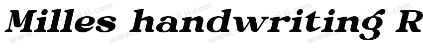 Milles handwriting R字体转换